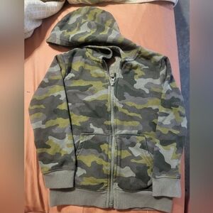 Cat & Jack Boys Toddler Hooded Camouflage Boys Jacket Size 5T